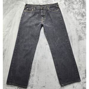 Vintage Y2K McGuire U:4 JNS Jeans Mens 38 Faded Black Gray Wide Leg Baggy Skater